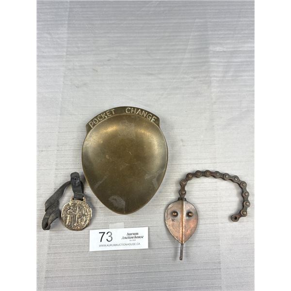 Vintage Canadian Ingersoll-Rand Watch Fob with Change Tray and Bottle Opener