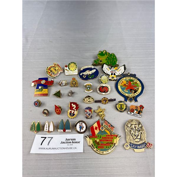 Lot of Vintage Enamel Collector Pins