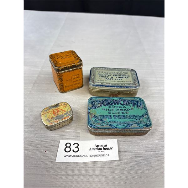 Nice Lot of Old Tins Tobacco, Hospital Antiseptic, etc