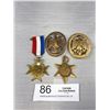 Image 1 : WW2 1939-45 Canadian Star Medal + German Cap Badges