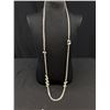 Image 2 : Extra Length 4 Strands Silver Plated Necklace Marked LBVYR