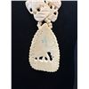 Image 4 : Hand Carved Camel Bone Elephant Pendants + Bead Necklace