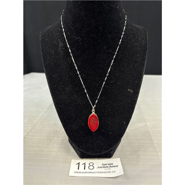 Mexican 925 Sterling Silver Pendant w/ Chain Necklace