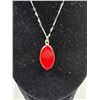 Image 2 : Mexican 925 Sterling Silver Pendant w/ Chain Necklace