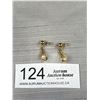 Image 1 : Pair of Gold w/ Pearls Dangle Earrings