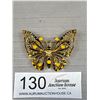 Image 1 : Vintage Gold Plated Enamel Butterfly Brooch