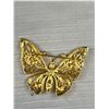 Image 2 : Vintage Gold Plated Enamel Butterfly Brooch