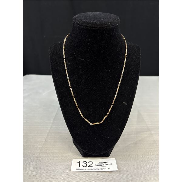 Beautiful Gold Plated Chain Necklace Marked 18k G.P