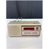 Image 2 : Vintage General Electric Alarm Clock Radio + 3 AMPX Recording Tapes on Metal Reels