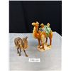 Image 1 : Handcrafted Ceramic & Wood Decorated Camels