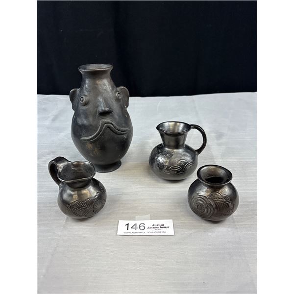 Vintage Native American Oaxacan Black Ware Pottery Collection