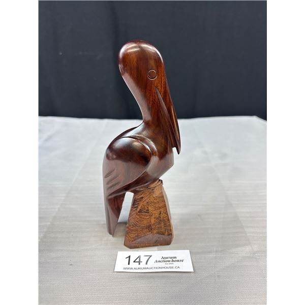 Beautiful Ironwood Pelican Figure