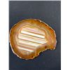 Image 4 : Polished Slices of Natural Banded Brown Agate Geode - Largest is 7" x 8"