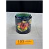 Image 1 : Vintage Moorcroft Pottery Hibiscus on Cobalt Jar (No Lid) - Made in England