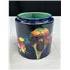 Image 2 : Vintage Moorcroft Pottery Hibiscus on Cobalt Jar (No Lid) - Made in England