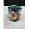 Image 3 : Vintage Moorcroft Pottery Hibiscus on Cobalt Jar (No Lid) - Made in England