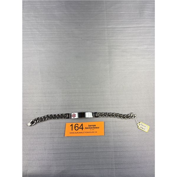 New Stainless Medical Alert Engraveable Bracelet