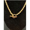 Image 2 : Twisted Gold Chain Necklace w/ Toggle Closure