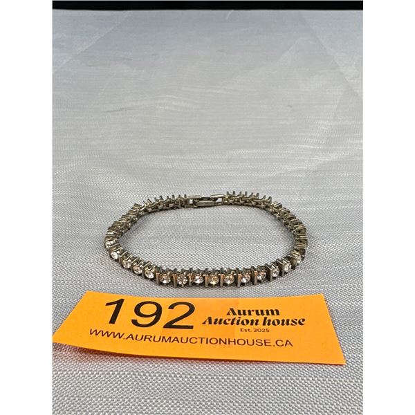 Vintage Crystal Rhinestones Tennis Bracelet