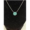 Image 2 : Austrian Blue Crystal Pendant w/ Chain Necklace