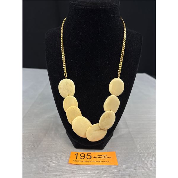Vintage Bone w/ Chain Necklace