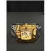Image 2 : Beautiful Two Tone Silver/Gold Open Cuff Bangle Watch, Quartzz Marked JAS Battery Required