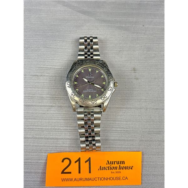 Mens Speatak Quartz Watch Japan Mum No.371 Stainless Steel Back Battery Required