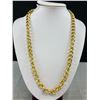 Image 2 : Very Long Gold Plated Link Chain Necklace 24" Length