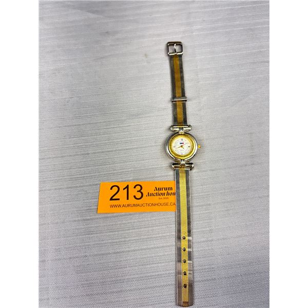 Two Tone Gold/Silver Tommy Watch Quartz St.Steel Back Battery Required