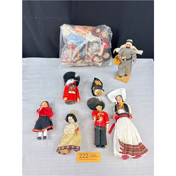 Bag of Vintage Miniature Dolls 1960s