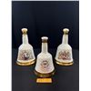 Image 1 : Lot of 3 Wade Fine Porcelain Whiskey Decanters Royal Family Etc