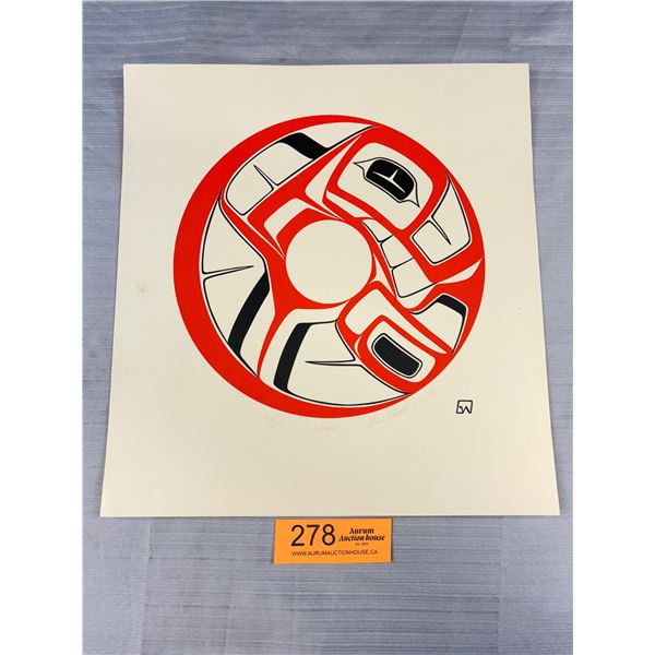 Numbered 86/225 West Coast Native Print Whale