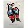 Image 3 : Signed 1994 West Coast Native Print of  Raven
