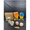Image 1 : A Nice Collectible Lot Vintage Porcelain Flowers and Decor