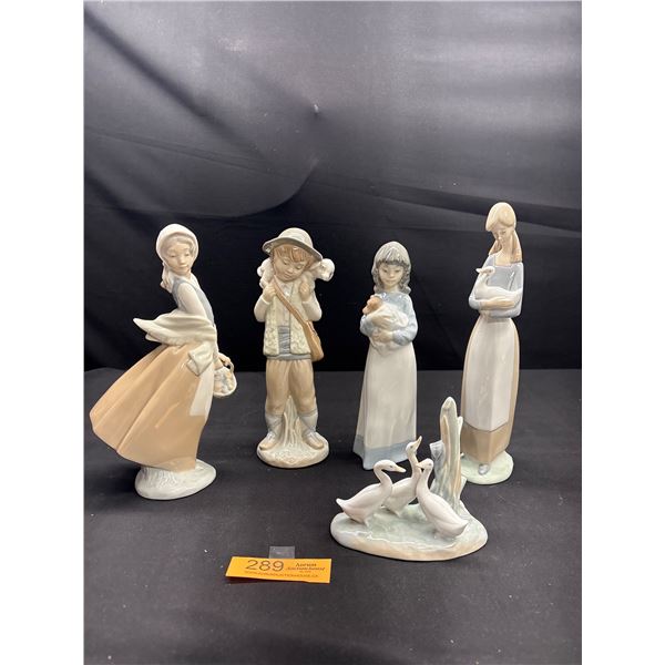 Lot of 5 Vintage Porcelain Figurians Nao by Liadro