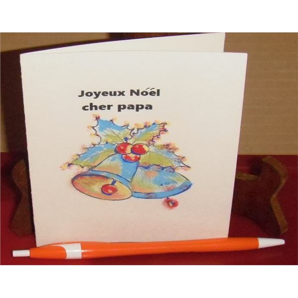 One LangdonArt Christmas unique card face 1gf,  image painted diffently inside 1gh