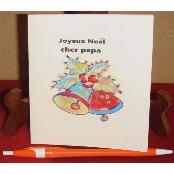 One LangdonArt Christmas unique card face 1gc,  image painted diffently inside 1gd