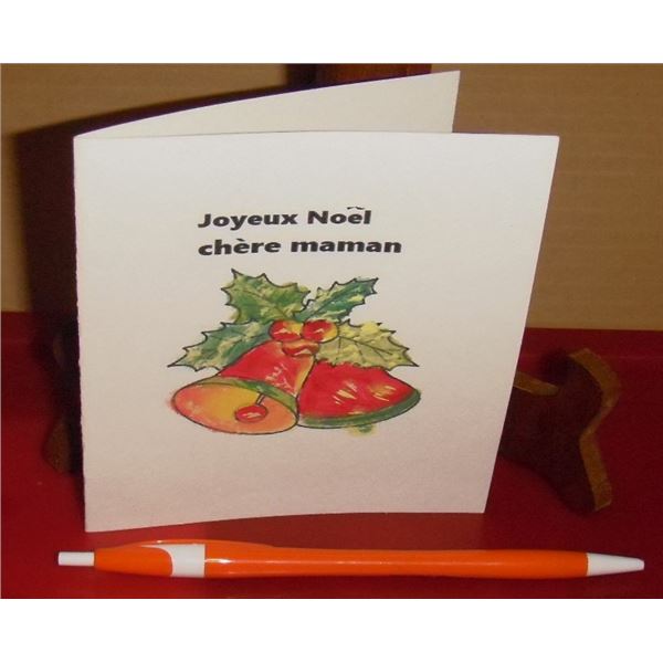 One LangdonArt Christmas unique card face 1gs,  image painted diffently inside 1gT