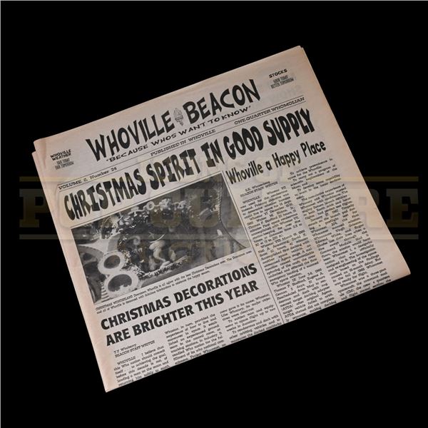 How the Grinch Stole Christmas – “Whoville Beacon” Newspaper - H4-74