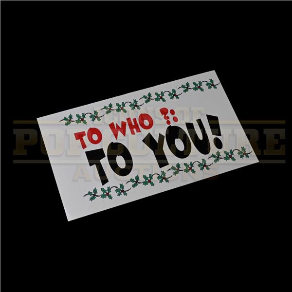 How the Grinch Stole Christmas – Prop Gift Tag - H4-28