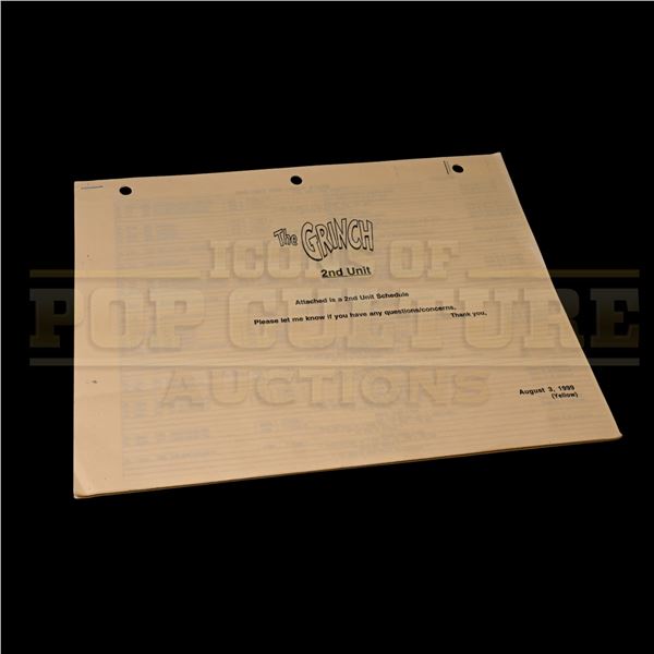 How the Grinch Stole Christmas - 2nd Unit Filming Schedule - H4-257