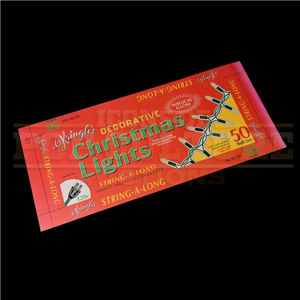 Candy Cane Lane - “Kringle’s Christmas Lights” Box Top - H4-40