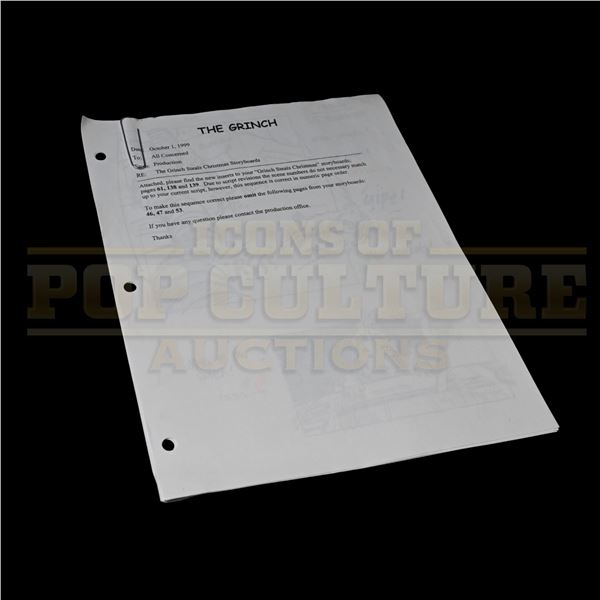 How the Grinch Stole Christmas – Revised Storyboard Pages - H4-181