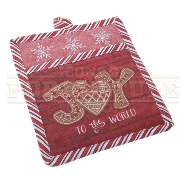 Red One - Mrs. Claus' "Joy to the World" Pot Holder - H4-204