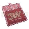 Image 1 : Red One - Mrs. Claus' "Joy to the World" Pot Holder - H4-204