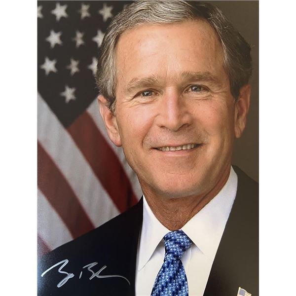 43rd US President George W. Bush signed photo