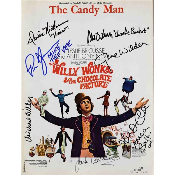 Willy Wonka The Candy Man signed Sheet Music