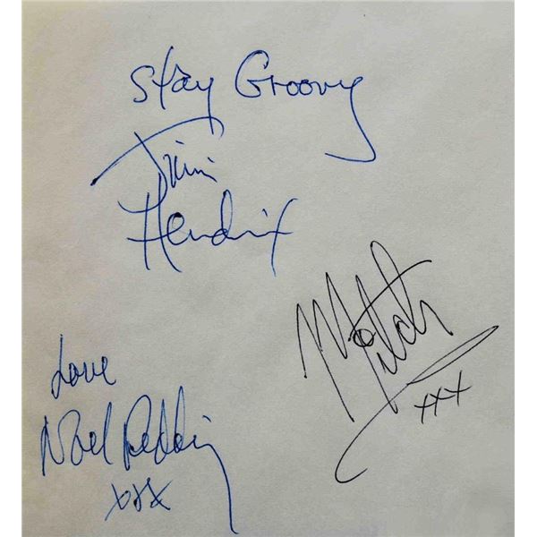 Jimi Hendrix Experience signed slip