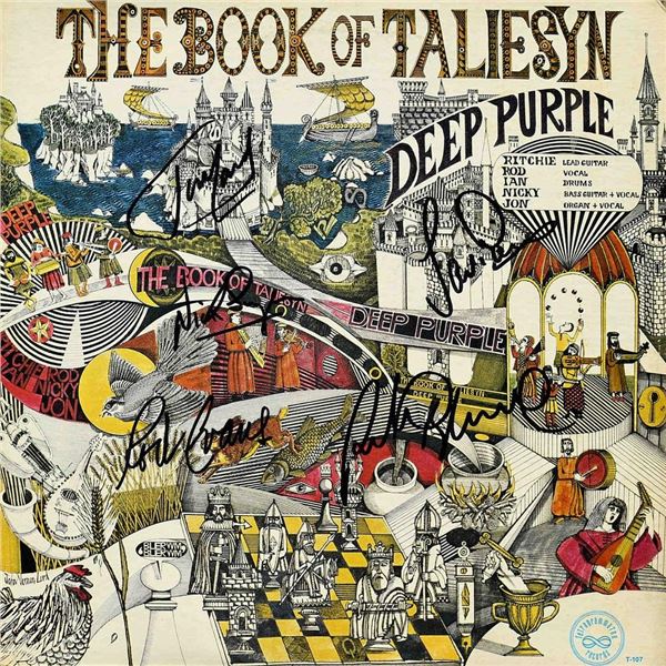 Deep Purple The Book of Taliesyn signed album