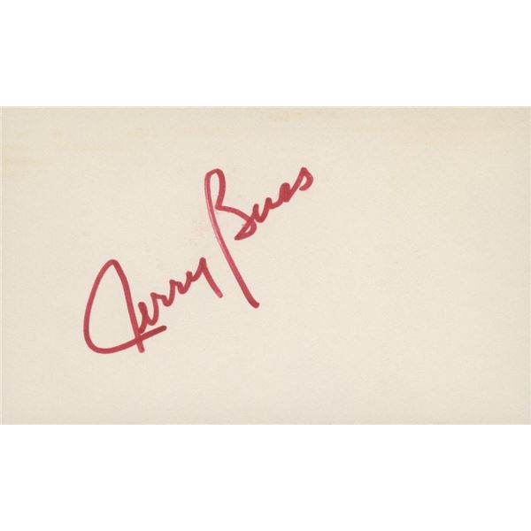 LA LAKERS NBA team owner Jerry Buss  signature cut